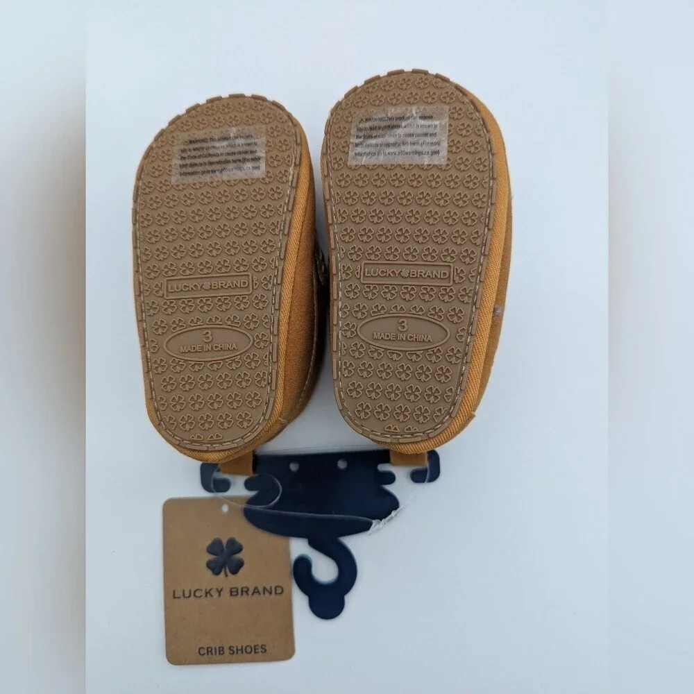 NWT Lucky Brand Baby Size 3 (6-9 months) Tan Shoes/Loafers/Slippers/Moccasins